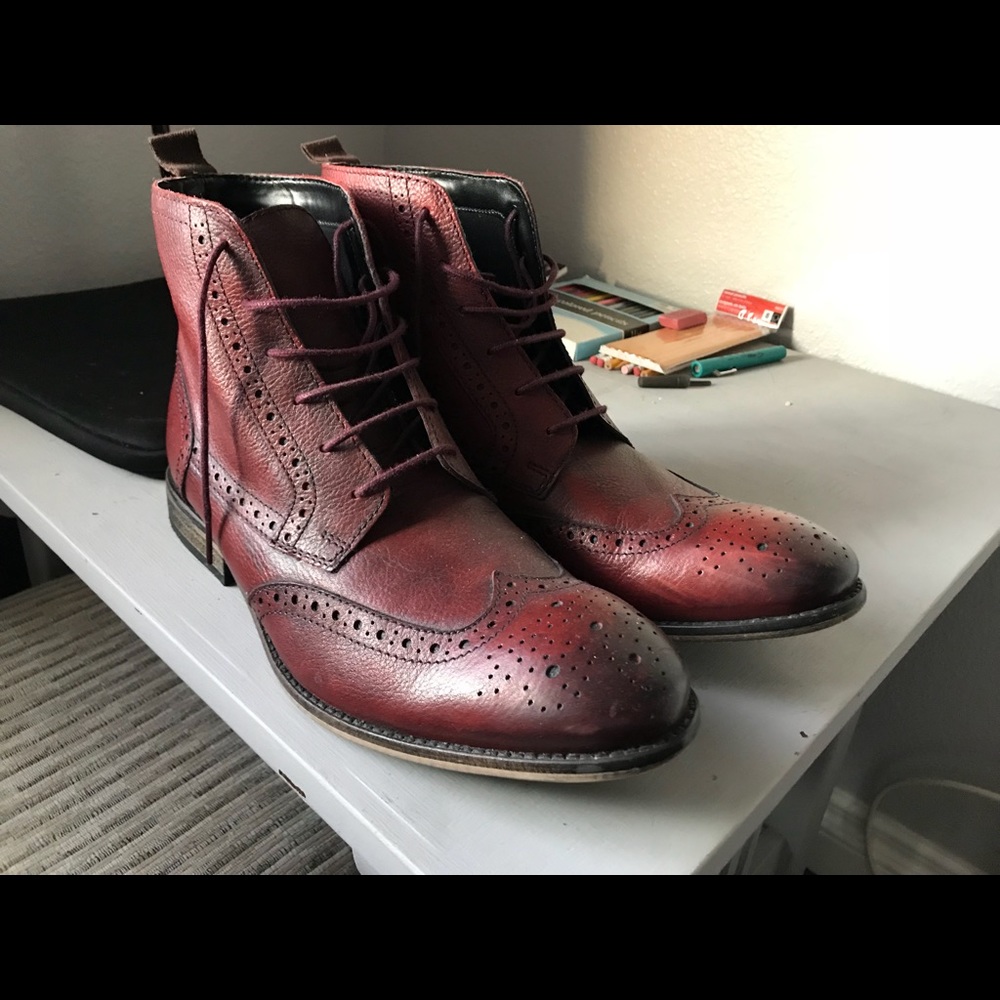 Red ASOS boots